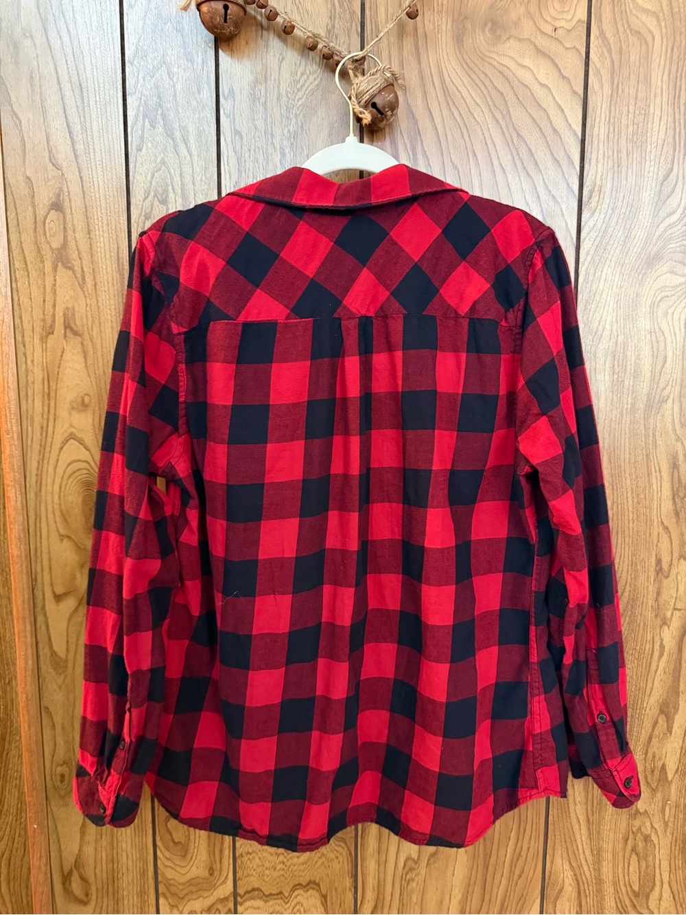 dip Red and Black Buffalo Plaid Button-Down Shirt 100% cotton - Picture 2 of 5